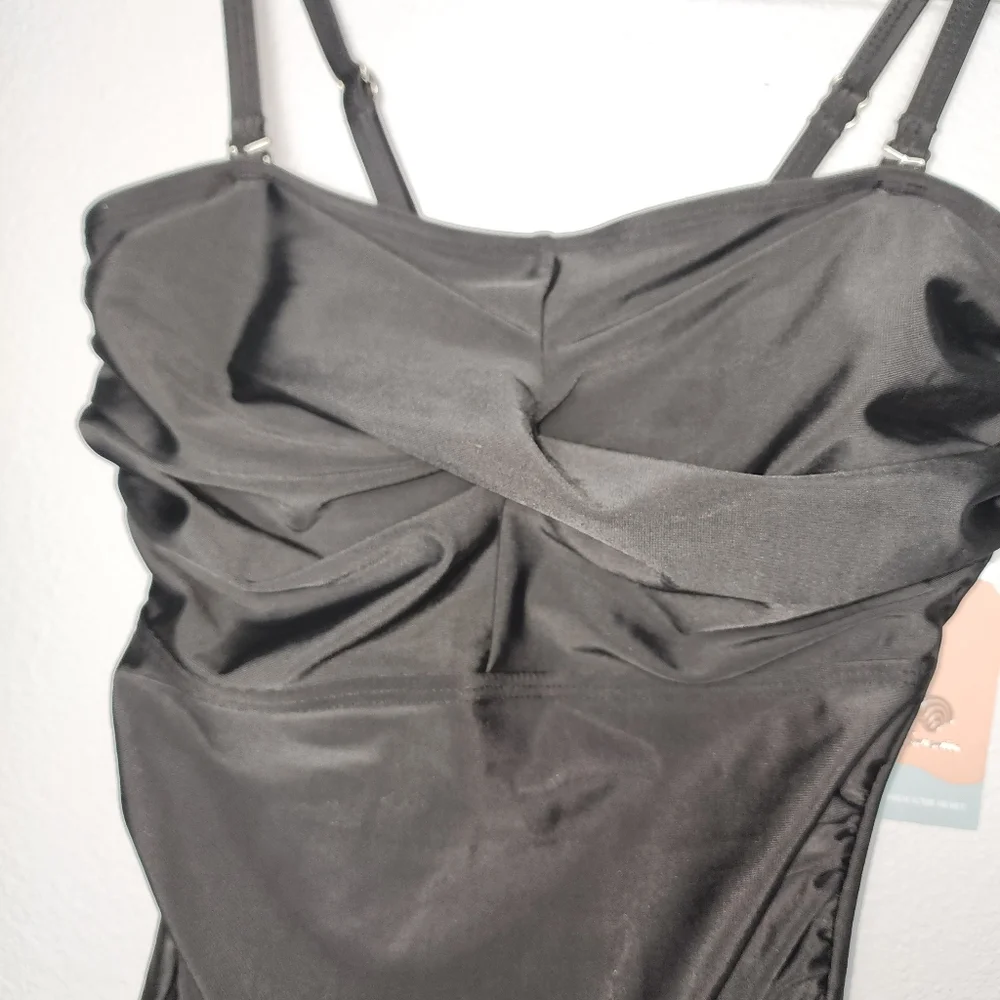 Smismivo black one piece swimsuit. Medium - Picture 2 of 12